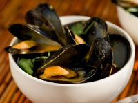 Thai Red Curry Mussels Recipe | Bobby Flay | Food Network image