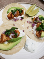 Shrimp Tacos with Cilantro-Lime Crema | Allrecipes image
