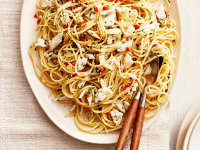 Healthy Pasta with Spicy Crab Recipe | Bobby Flay | Food ... image