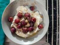Blistered Grapes with Honey and Ricotta Recipe | Trisha ... image