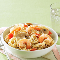 Garlic Shrimp & Mushroom Pasta Recipe: How to Make It image