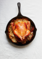 Cast-Iron Roast Chicken with Crispy Potatoes Recipe | Bon ... image
