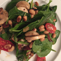 Spinach Salad with Hot Bacon Dressing | Allrecipes image