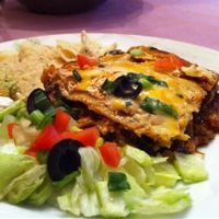 Layered Chicken and Black Bean Enchilada Casserole Recipe ... image