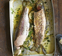 Simple herb-baked trout & horseradish recipe | BBC Goo… image