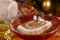 Chocolate Yule Log Recipe | Sandra Lee | Food Network image