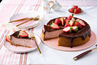 Chocolate-Covered Strawberry Cheesecake Recipe | Southern ... image