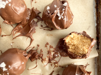Peanut Butter-Milk Chocolate Rice Krispies® Balls | Allrecipes image