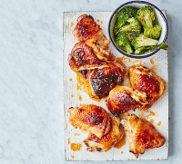 Honey & soy chicken with sesame broccoli recipe | BBC G… image