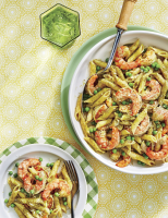 Creamy Pesto-and-Shrimp Penne with Peas | Southern Living image