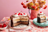Cherry cinnamon dump cake recipe - BBC Food image
