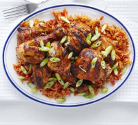 Piri-piri chicken with spicy rice recipe | BBC Good Food image