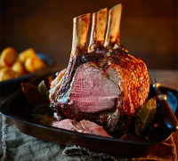 Herb-scented slow-roasted rib of beef recipe | BBC Good Food image