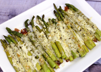 Cheesy Baked Asparagus Recipe - Just A Pinch Recipes image