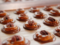 Chocolate-Caramel-Pecan Pretzel Bites Recipe | Ree ... image