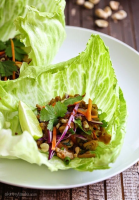 Thai Chicken Peanut Lettuce Tacos - Skinnytaste image