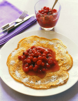 Walnut Pancakes with Cranberry Compote recipe | E… image