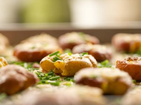 Parmesan Chive Smashed Potatoes Recipe | Ina Garten | Food ... image
