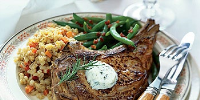 Veal Chops with Rosemary Butter Recipe | Epicurious image