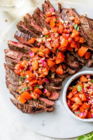 Grilled Steak With Tomatoes, Red Onion and Balsamic ... image