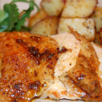 Roast Sticky Chicken-Rotisserie Style Recipe | Allrecipes image