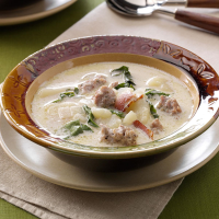 Tuscan Sausage and Potato Soup Recipe: How to Make It image