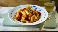 Halloumi pasta with cherry tomatoes recipe - BBC Food image