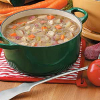 Chicken Vegetable Soup with Potatoes Recipe: How to Make It image