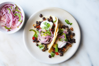 Black Bean Tacos With Avocado and Spicy Onions Recipe ... image