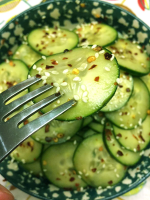 Asian Spicy Sesame Cucumber Salad Recipe – Melanie Cooks image