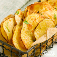 Air Fryer Potato Chips + Video - The Slow Roasted Italian image