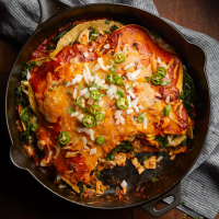 Adobo Chicken & Kale Enchiladas Recipe | EatingWell image