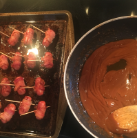 BACON WRAPPED SMOKIES WITH BROWN SUGAR AND BUTTER RECIPE RECIPES