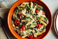 Penne with Asparagus and Cherry Tomatoes (Spring) Reci… image