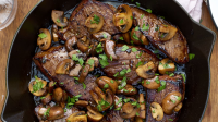 Recipe: Easy Balsamic Glazed Steak Tips and Mushrooms image