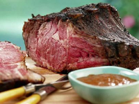 Smoked Prime Rib with Red Wine Steak Sauce Recipe | Bobby ... image