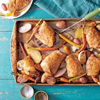 Chicken with Potatoes and Carrots Recipe | MyRecipes image