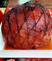 Bourbon Maple Glazed Ham | Just A Pinch Recipes image