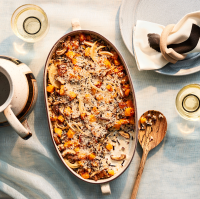 Wild Rice and Butternut Squash Bake Recipe | Real Simple image