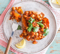 Vegan chickpea curry jacket potatoes recipe | BBC Good Fo… image