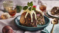 Christmas pudding fridge cake recipe - BBC Food image