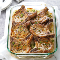 Pork Chops with Scalloped Potatoes Recipe: How to Make It image