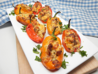 Air Fryer Mini Peppers Stuffed with Cheese and Sausage ... image