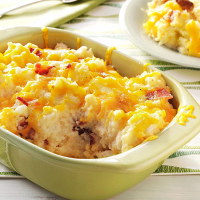Cheesy Hash Brown Egg Casserole with Bacon Recipe: How to ... image