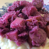 Sausage Smothered in Red Cabbage Recipe | Allrecipes image