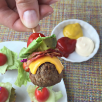 Delicious Bacon Cheeseburger Meatball Appetizers image