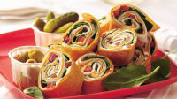 Turkey-Spinach Wraps Recipe - BettyCrocker.com image