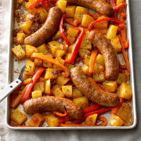 Potato and Pepper Sausage Bake Recipe: How to Make It image