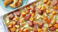 Sheet-Pan Chicken Sausage with Fall Vegetables Recipe ... image