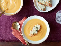 Butternut Squash Soup with Fontina Cheese Crostini Recipe ... image
